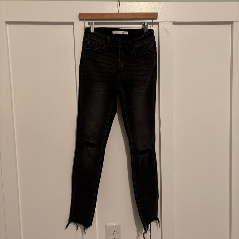 Altar'd State Black Skinny Jeans with Distressed Details